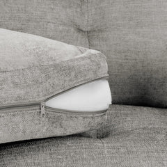 Jerry Sofa Grey Fabric 3 Seater