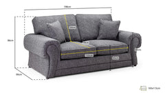 Kachayr Sofabed 3 Seater - Grey
