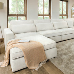 Kiana Modular Sofa Ivory Left Hand Facing Corner