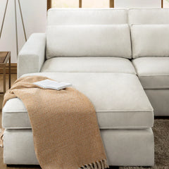 Kiana Modular Sofa Ivory Left Hand Facing Corner