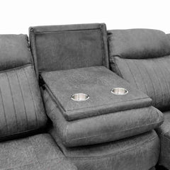 Leon Electric Recliner 3 Seater - Grey