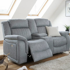 Linden Recliner Sofa Grey 2 Seater
