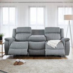 Linden Recliner Sofa Grey 3 Seater