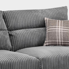 Logan Sofa Black Grey 3 Seater