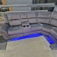 Berlin Electric Recliner Corner Sofa Micro Fibre Fabric
