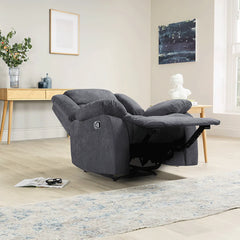 Roma Fabric Recliner Sofa Arm Chair Grey