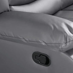 Roma Leather Recliner Corner Sofa Grey