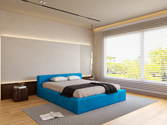 Malvern Boucle Upholstered Low Bed Frame