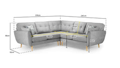 Maxen Large Corner Sofa - Grey