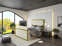 Melaya Metal Electric TV Bed