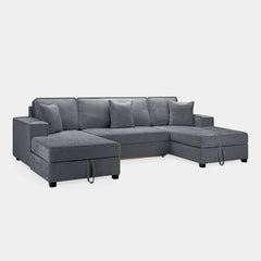 Milan Sofa Bed Grey U Shape Corner
