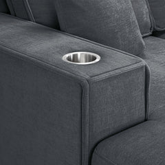 Milan Sofa Bed Grey U Shape Corner