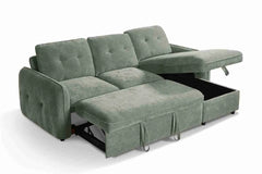 Moscow Universal Corner Sofabed With Storage - Green