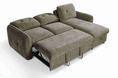 Moscow Universal Corner Sofabed With Storage - Brown