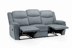 Myra Recliner Fabric 3+1+1 Sofa - Grey