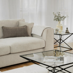 Naples Sofa Beige Large Corner