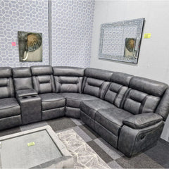 Nova Electric Recliner Leather Corner Sofa