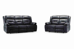 Novie Recliner 3+2+1 Sofa Set - Black