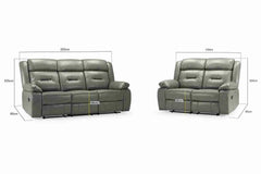 Novie Recliner 3+2+1 Sofa Set - Grey