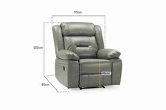 Novie Recliner 3+2+1 Sofa Set - Grey
