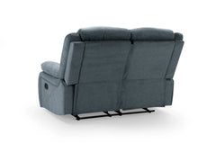 Novie Recliner Fabric 2 Seater Sofa - Grey