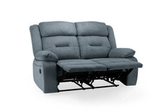 Novie Recliner Fabric 2 Seater Sofa - Grey