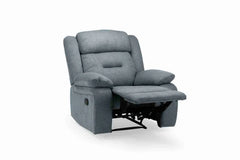 Novie Recliner Fabric Sofa 3+1+1 Set - Grey