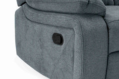 Novie Recliner Fabric Sofa 3+1+1 Set - Grey
