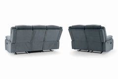 Novie Recliner Fabric Sofa 3+1+1 Set - Grey