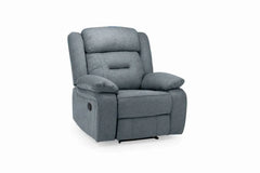 Novie Recliner Fabric Sofa 3+1+1 Set - Grey