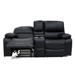 Orla Electric Recliner 2 Seater Sofa - Black