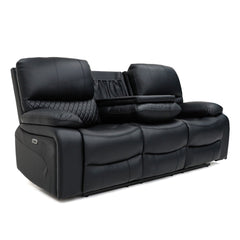 Orla Electric Recliner 3 Seater Sofa - Black