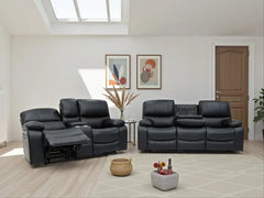 Orla Electric Recliner 3+2 Sofa Set - Black