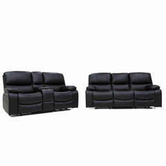Orla Electric Recliner 3+2 Sofa Set - Black