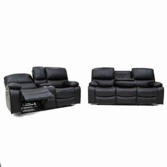Orla Electric Recliner 3+2+1 Sofa Set - Black