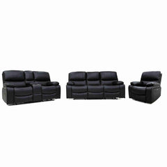 Orla Electric Recliner 3+2+1 Sofa Set - Black