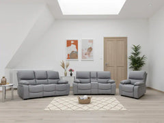 Orla Electric Recliner 3+2+1 Sofa Set - Grey