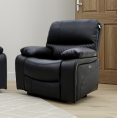 Orla Electric Recliner Armchair Sofa - Black