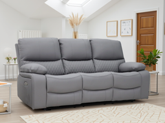 Orla Electric Recliner 3 Seater Sofa - Grey