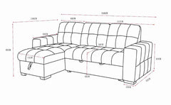 Palermo Universal Corner Sofabed With Storage â€“ Blue