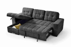 Palermo Universal Corner Sofabed With Storage â€“ Grey