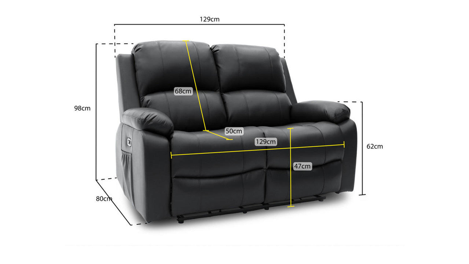 Pauling Electric Recliner 2 Seater Sofa