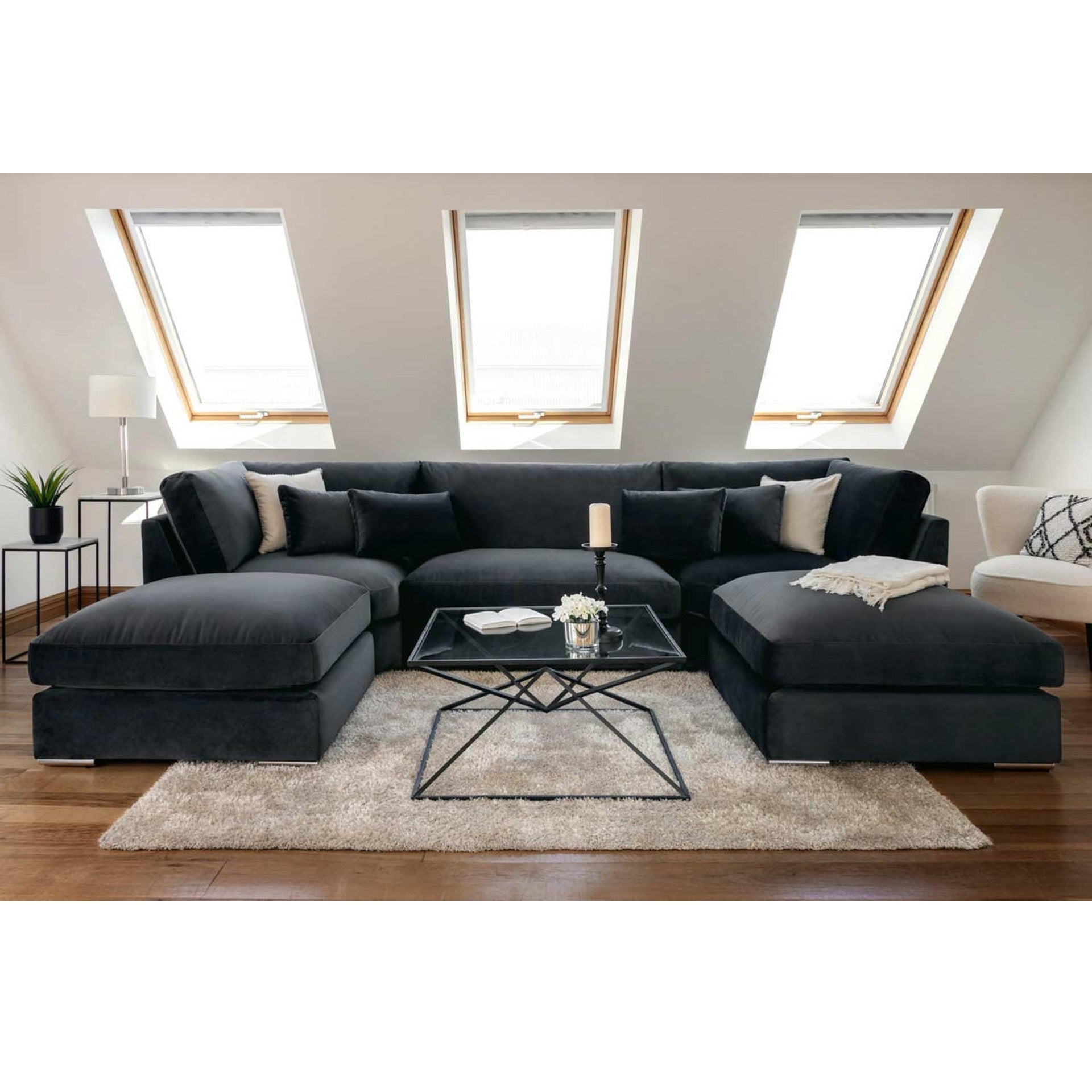 Rainsburg U Shape Corner Sofa -Slate