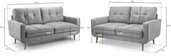 Rebekah 3+2 Seater Sofa - Grey