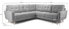 Rebekah Sofa Large Corner - Grey