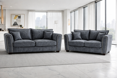 Serena 3+2 Seater Sofa - Black