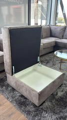 Serena Footstool Sofa - Brown