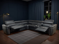 Somerville Electric Recliner Corner Sofa - Black