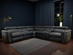 Somerville Electric Recliner Corner Sofa - Black