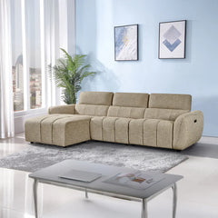 Turin Electric Recliner Sofa Mocha Left Hand Corner